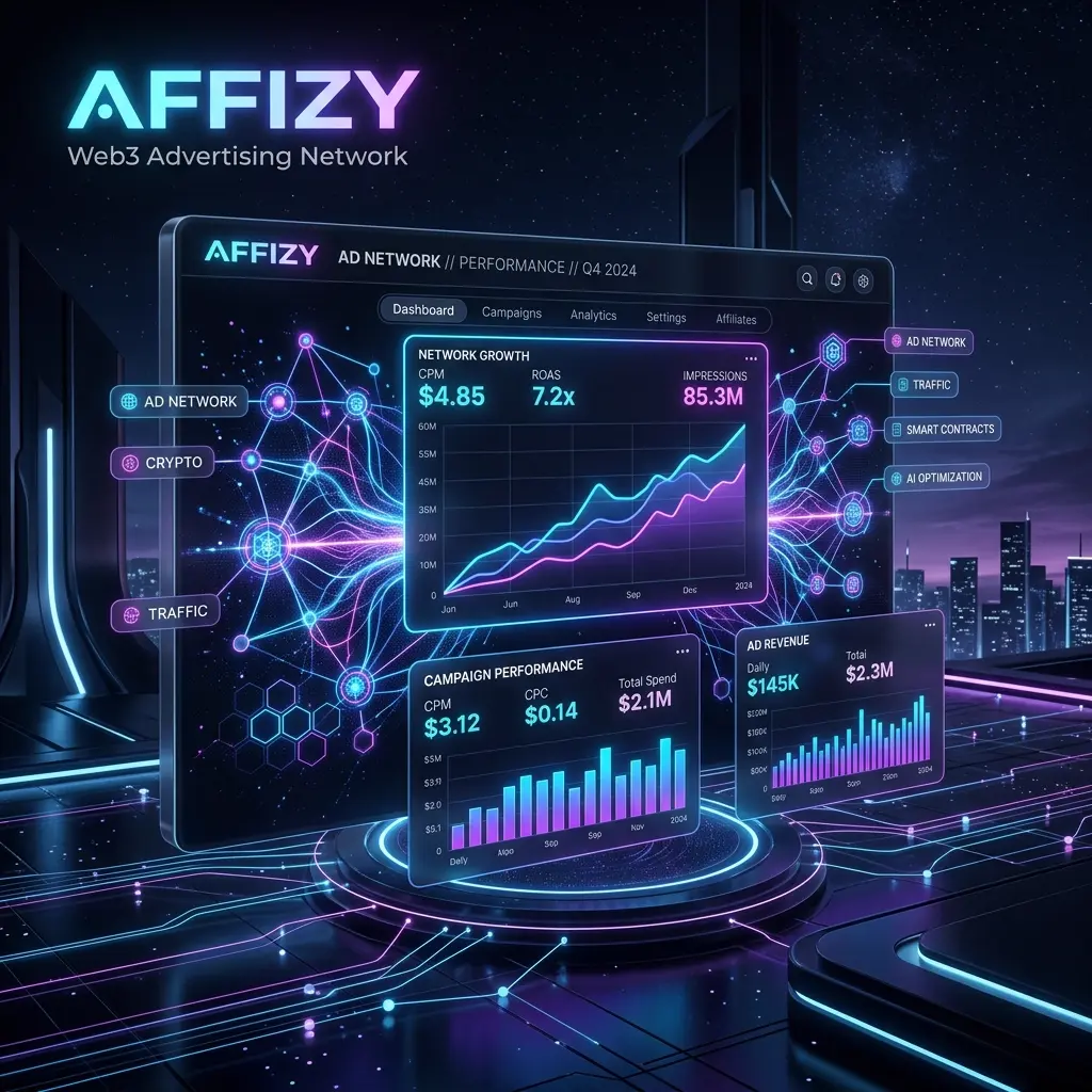 Affizy Network Dashboard — The Leading Web3 Advertising Platform in 2026