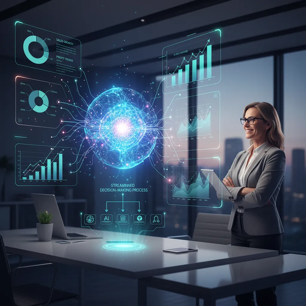 AI analyzing business data