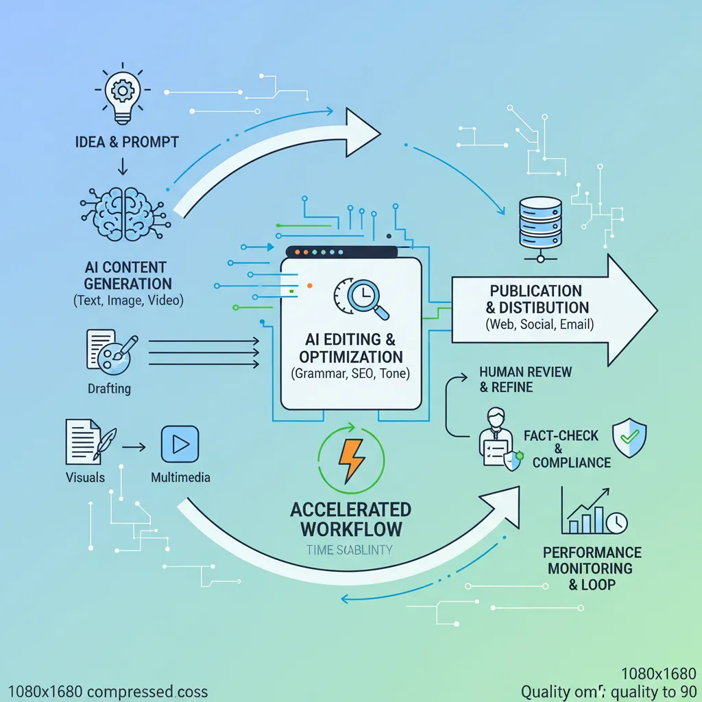 Infographic of AI content generation workflow