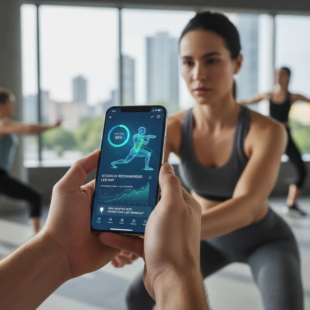 AI fitness app showing personalized workout plan