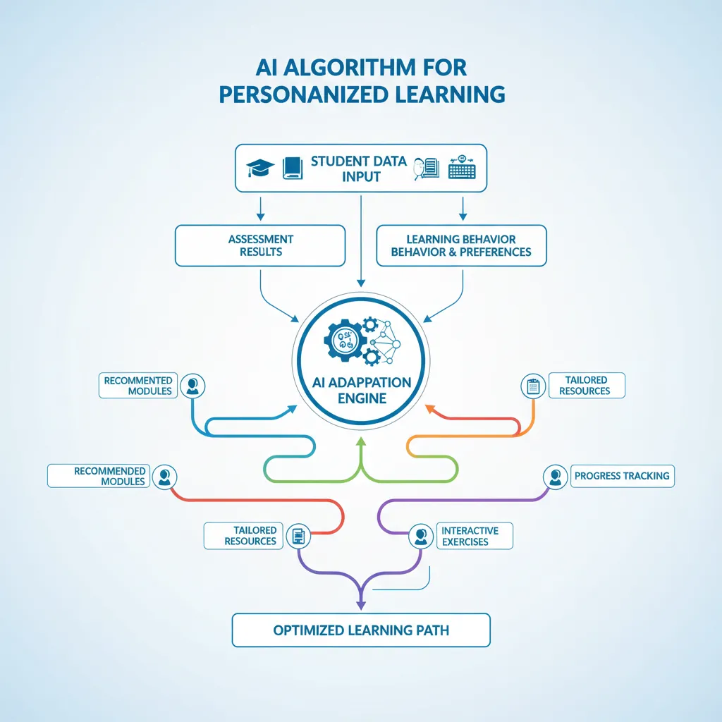 AI flowchart for personalized learning