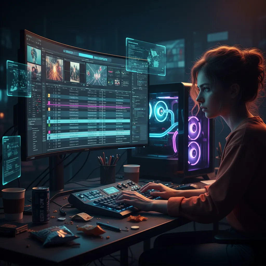 Video editor efficiently rendering on a powerful AI PC