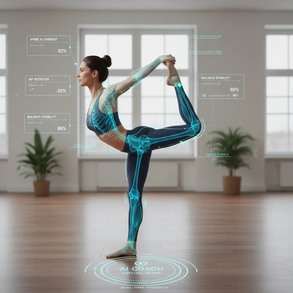AI analyzing yoga pose form in real-time