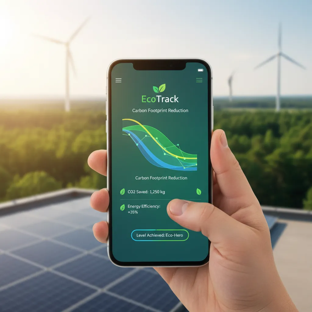 AI carbon footprint tracker app on smartphone