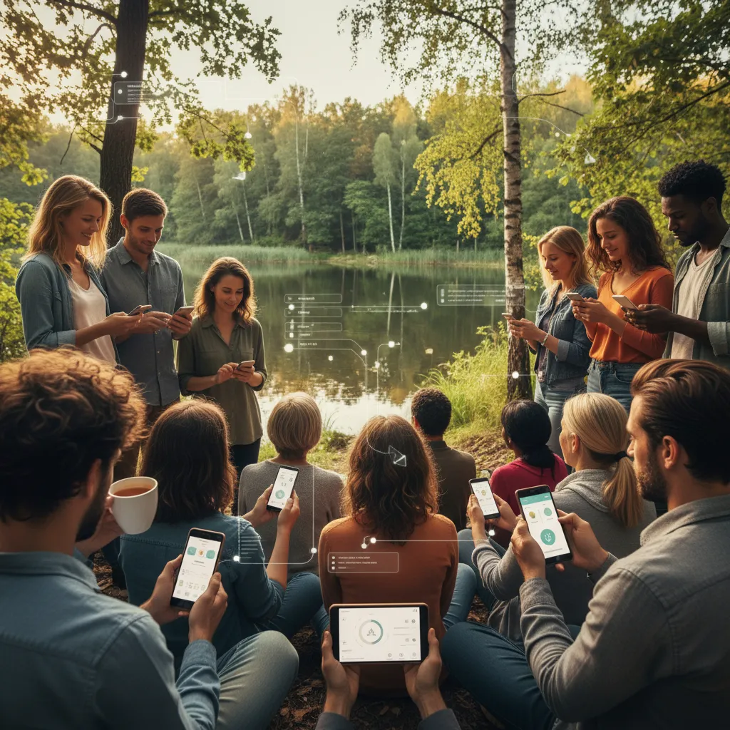 People using AI mental wellness apps