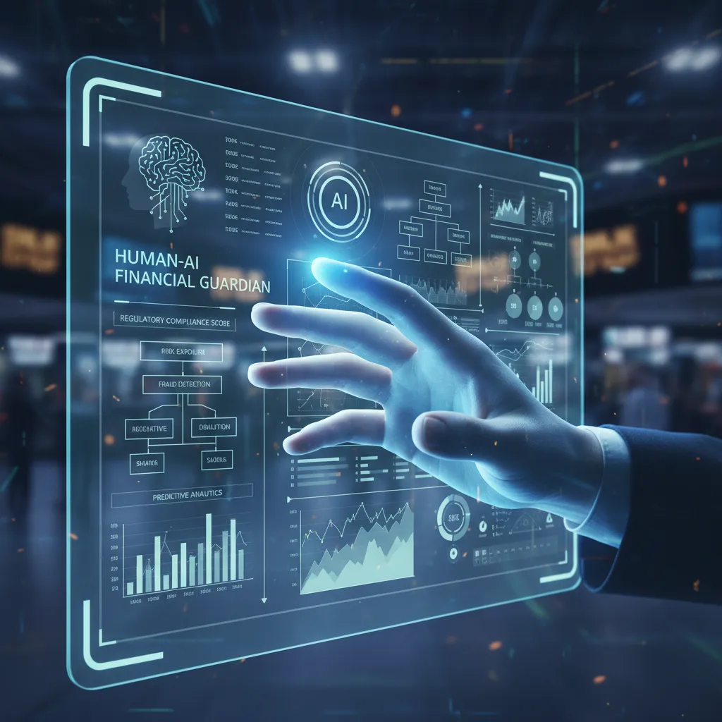 Human and AI collaborating on financial risk analytics