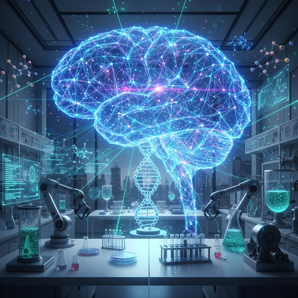 AI neural network over pharmaceutical lab