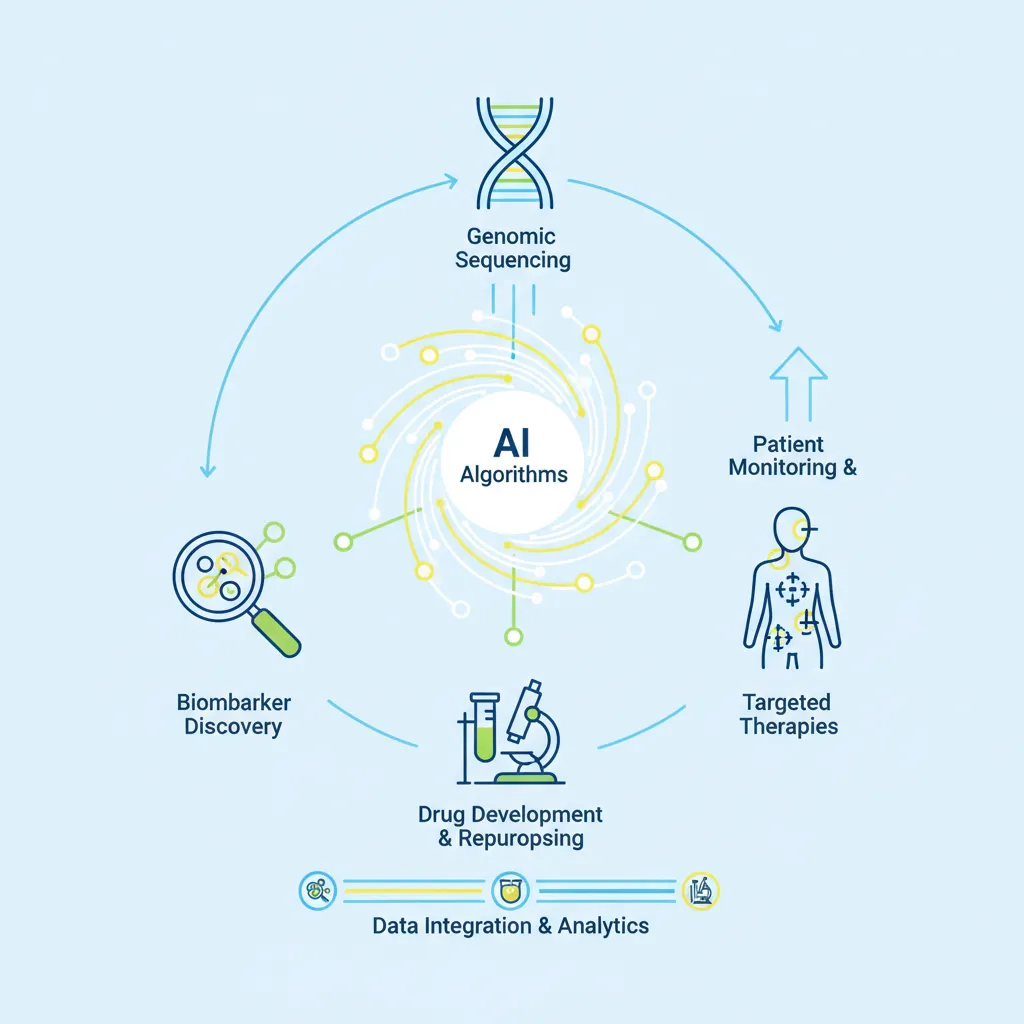 Infographic showing AI in personalized medicine