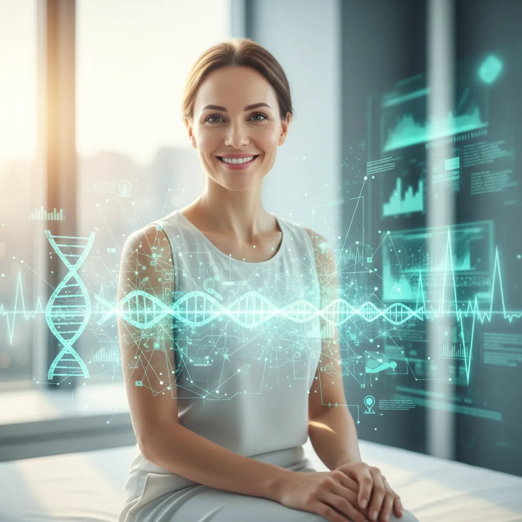 Happy patient benefiting from AI personalized medicine