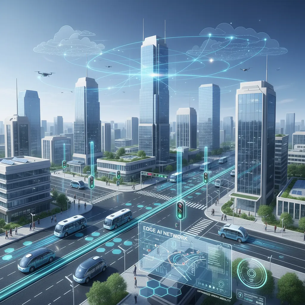 Smart city with autonomous vehicles powered by edge AI
