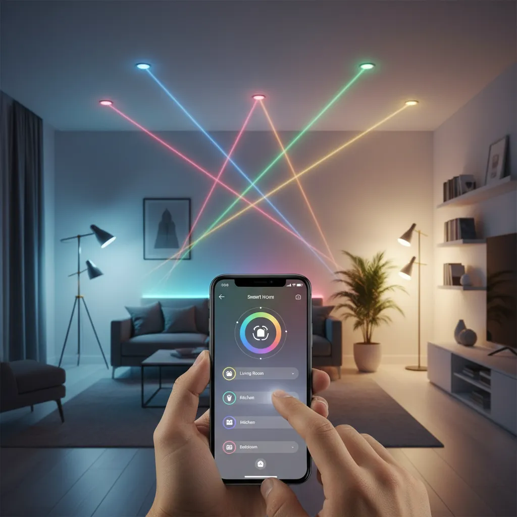 Smartphone controlling smart lights