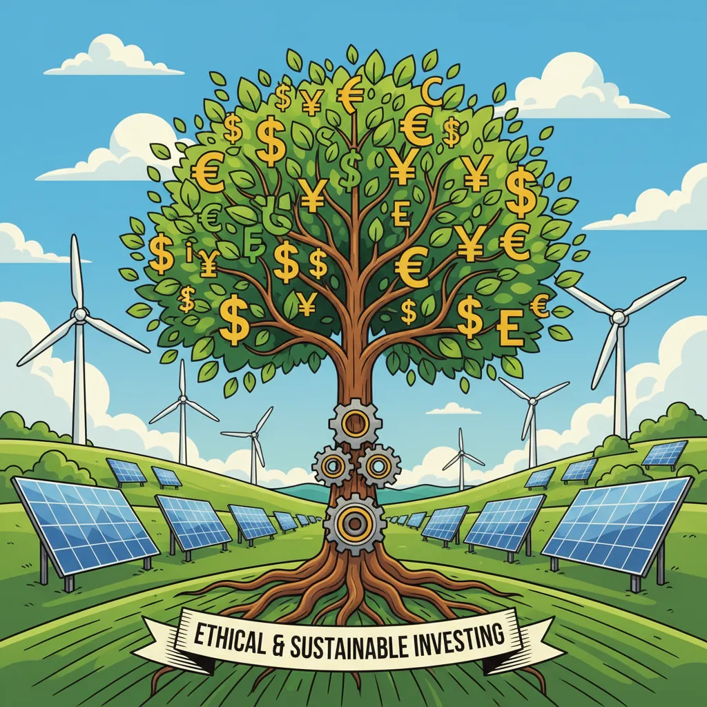 Money tree with sustainable elements