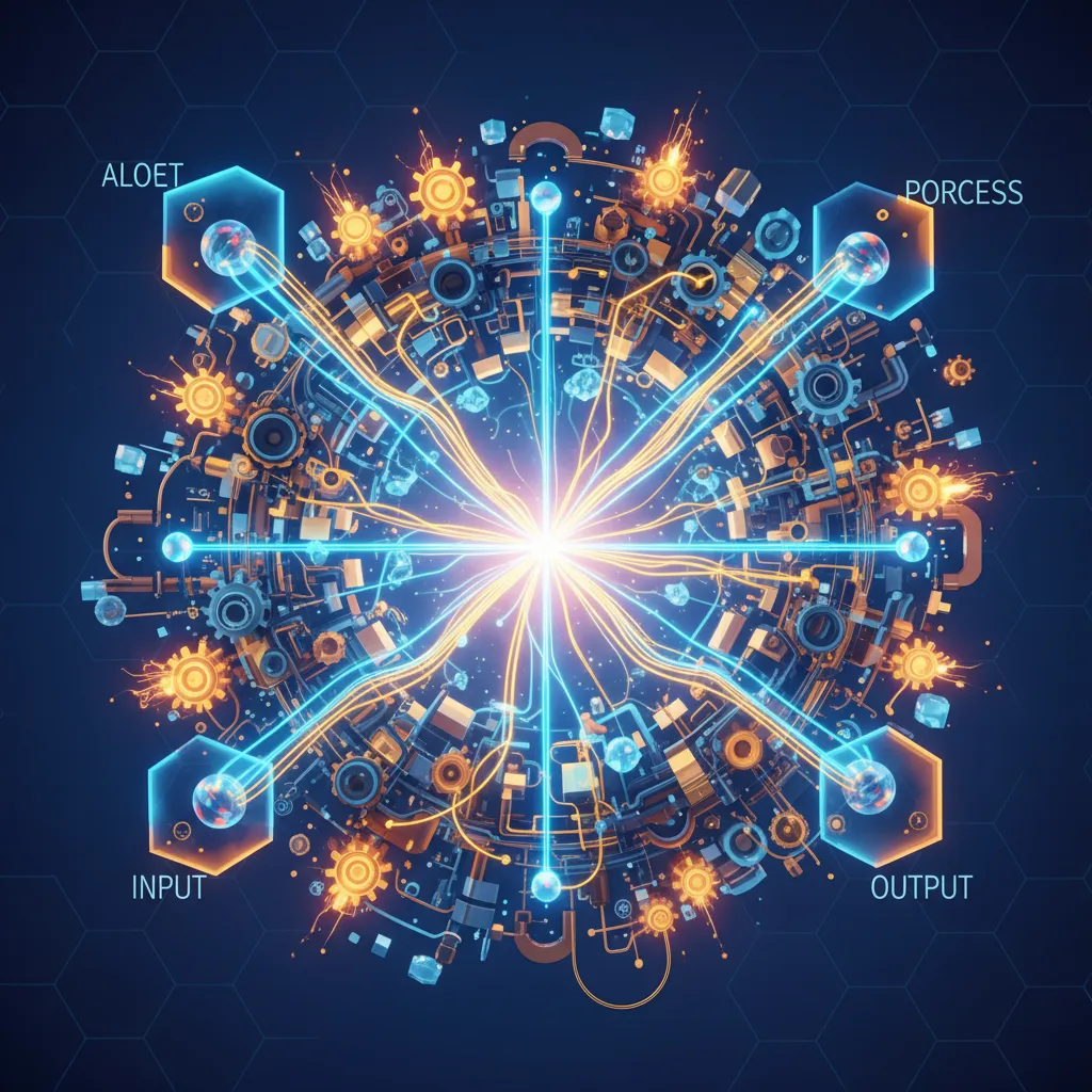 Abstract illustration of AI simplifying complex workflows